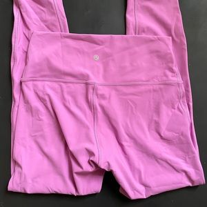 BUBBLEGUM PINK LULULEMON WUNDER UNDER LEGGINGS